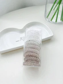 9 chiếc dây buộc tóc trong suốt - Nhiều màu - Xem 4