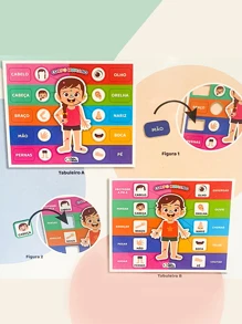Jogo Pedagógico Educativo Caça Figurinhas Conhecendo O Corpo Humano - Multicolorido - Visão 2