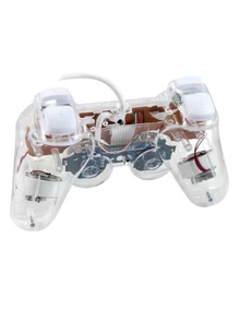 Control Joystick Gamepad USB 2.0 PC Win. Transparente-Blanco USB - Blanco - Ver 3