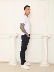 Men Pants - Navy Blue - View 7