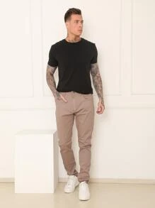 Men Pants - Khaki - View 3
