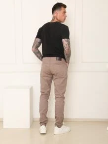 Men Pants - Khaki - View 6