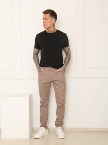 Men Pants - Khaki - View 4