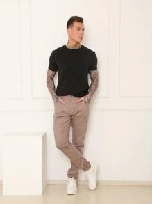 Men Pants - Khaki - View 8