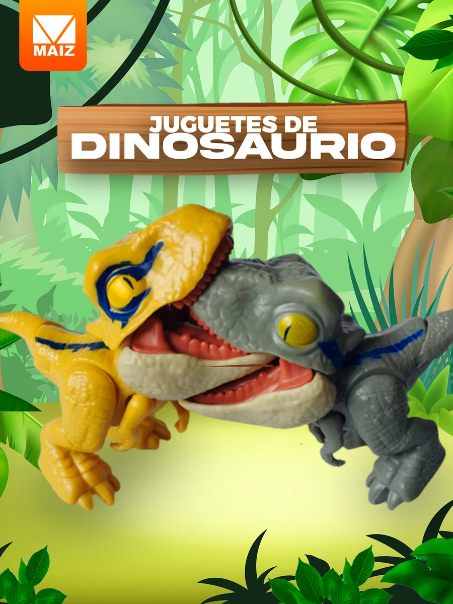 Juguetes de dinosaurio mordelones - Verde - Ver 1