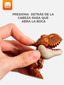 Juguetes de dinosaurio mordelones - Verde - Ver 3