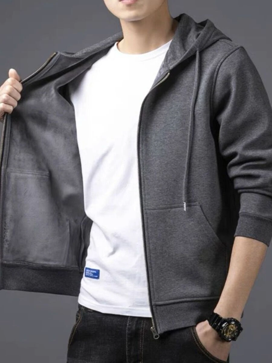 Men Denim Jackets - 深灰色 - 查看 1