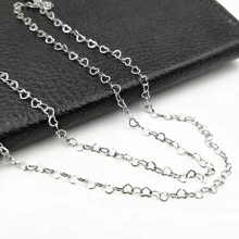 Cadeias De Coração Vazias Adoráveis 18k De Aço Inoxidável Folheadas A Ouro Com 1m/2m De Comprimento, Ideais Para Fazer Joias Como Pulseiras, Colares E Tornozeleiras