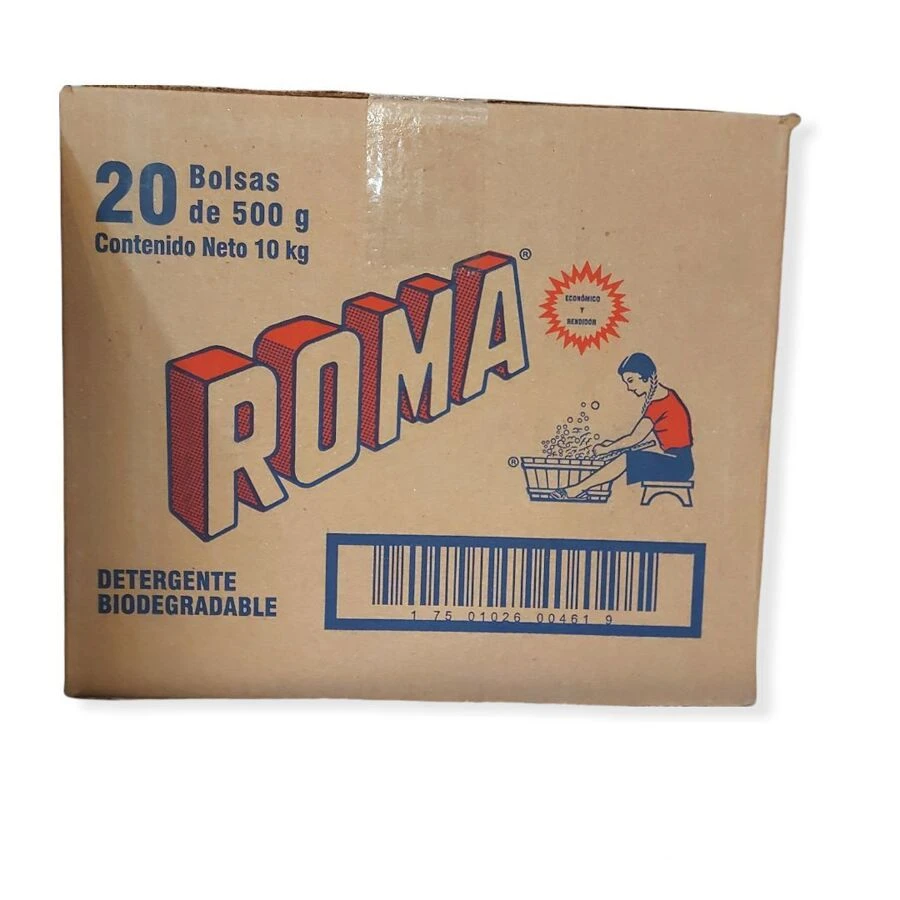 Caja de 500g de jabón en polvo Roma con 20 bolsas de detergente - Blanco - Ver 1