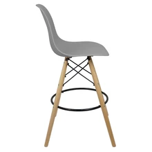 LIANTO CASA E DECOR Kit 2 Eames Wood Lianto Decor Eiffel Stools Fixed Wood Base - 查看 4