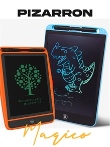 Pizarrón mágico pantalla LCD 8.5″ para niños con boton de borrado resistente colores surtidos - Multicolor - Ver 1