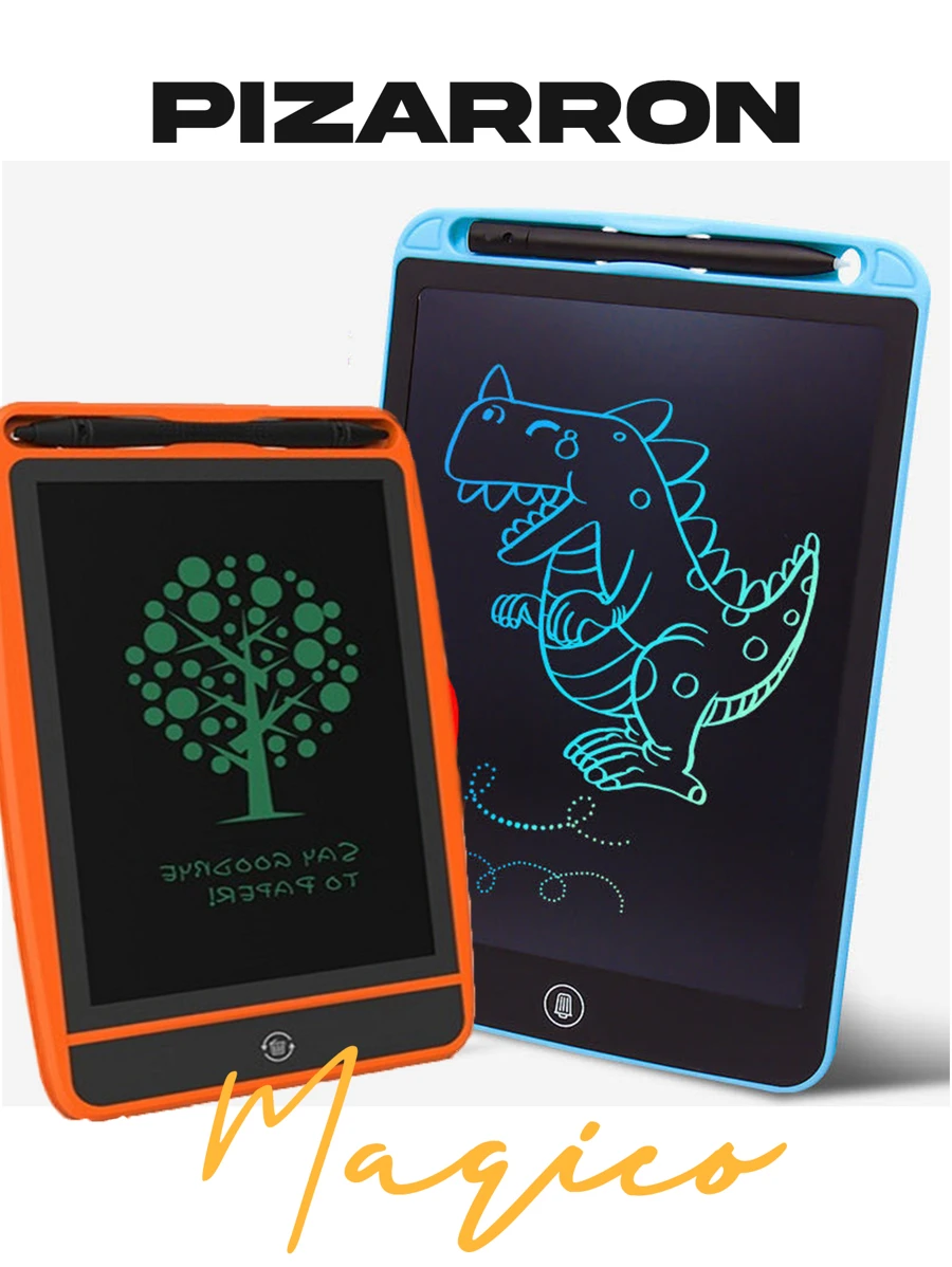 Pizarrón mágico pantalla LCD 8.5″ para niños con boton de borrado resistente colores surtidos - Multicolor - Ver 1