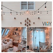 Extension Series Of Led Lights 24 Vintage Spotlights 15 Meters - Black - View 3