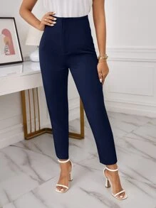 Pantalón De pinzas azul marino - Azul Marino - Ver 2