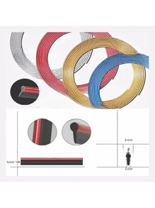 Moldura Interior 5m Vista Decorativa Brilla Metálica Auto Carro Vmingo Mexico - Rojo - Ver 8