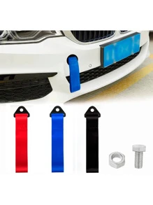 Tiron Jalon Tela Liso Auto Tow Strap Universal Remolque Cuerda Vmingo Mexico - Azul - Ver 1