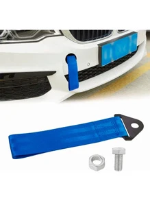 Tiron Jalon Tela Liso Auto Tow Strap Universal Remolque Cuerda Vmingo Mexico - Azul - Ver 3