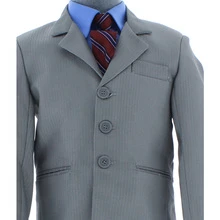 Three-Piece Pearl Gray Boy's Dress Suit 2378 2 To 16 Years - Grey - View 9