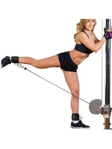 1 pieza negro poliéster tira tobillera - Negro - Ver 1