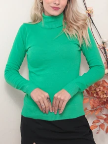 Women Sweaters - Màu xanh chanh - Xem 2