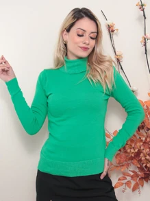 Women Sweaters - Màu xanh chanh - Xem 3