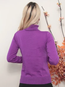 Women Sweaters - 紫色 - 查看 6
