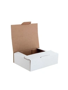 25 Cajitas Cartón Micro 13x9x4 Armable Para Envíos regalos, embalaje - Blanco - Ver 1