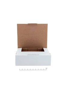 25 Cajitas Cartón Micro 13x9x4 Armable Para Envíos regalos, embalaje - Blanco - Ver 3