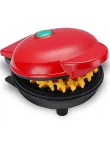 FANOVA Waflera Redonda Y Pequeña Para Desayunos - Rojo - Ver 3