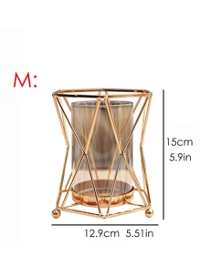 豪华铁制花瓶装饰品，适用于家庭客厅装饰，浪漫烛光晚餐道具，适用于餐厅、家居装饰、花瓶、中心装饰、桌面装饰、婚礼装饰、中心装饰、桌面装饰、派对 - 金色 - 查看 5