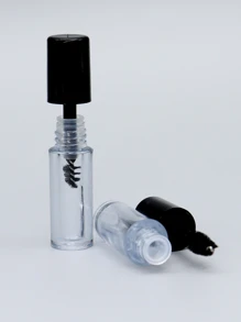 2 件/包 1ml 塑料空睫毛膏管，圆形睫毛容器和睫毛棒，化妆品包装材料，化妆，便宜，房间装饰，梳妆台，旅行，卧室，化妆配件 - 黑色 - 查看 5
