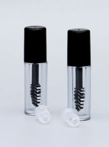 2 件/包 1ml 塑料空睫毛膏管，圆形睫毛容器和睫毛棒，化妆品包装材料，化妆，便宜，房间装饰，梳妆台，旅行，卧室，化妆配件 - 黑色 - 查看 6