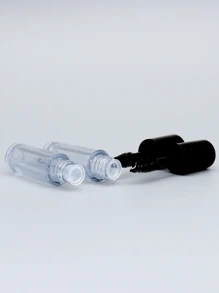 2 件/包 1ml 塑料空睫毛膏管，圆形睫毛容器和睫毛棒，化妆品包装材料，化妆，便宜，房间装饰，梳妆台，旅行，卧室，化妆配件 - 黑色 - 查看 2