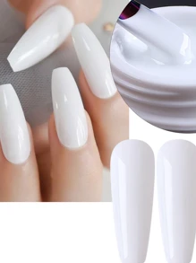FULL BEAUTY 15ml 指甲油 用于延长 聚氨酯 UV 丙烯酸指甲修复胶 快速成型 白色裸粉色透明清漆 美甲工具 - 無色 - 查看 5
