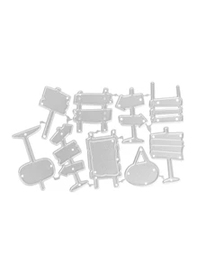 9入組/套標牌用碳鋼刀片沖壓模具 - 銀色 - 查看 2