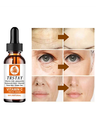 抗衰臉部精華,1入組深保濕臉部精華提亮維生素C精華原始液體面部保濕
