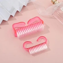 2入組手柄握力指甲刷適用於清潔指甲修腳擦洗工具