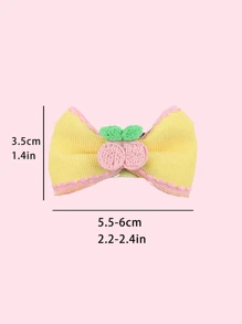 1pc Random Flower & Bow Decor Pet Hair Clip - Multicolor - View 8