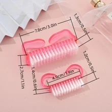 2入組手柄握力指甲刷適用於清潔指甲修腳擦洗工具