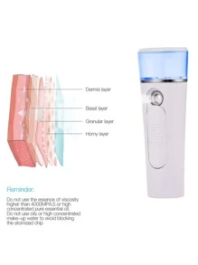 Usb Rechargeable Facial Steamer Portable Nano Mist Sprayer Beauty Instrument - White - View 3