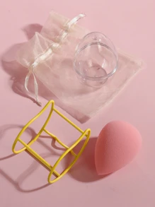 Mỹ phẩm Bọt biển , 3pcs Bọt biển trang điểm & Giá lưu trữ & Bộ hộp lưu trữ Trang điểm Máy xay - Nhiều màu - Xem 6