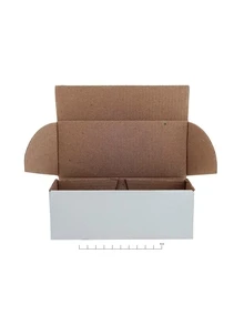 25 Cajas Chicas Carton Micro Corrugado 18x8x6, embalaje, envoltura, regalos - Blanco - Ver 2