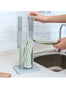 廚房橡膠手套架晾乾瀝水架手套支架廚房浴室收納手套毛巾布收納架 - 藍色 - 查看 2