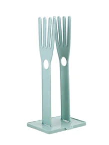 廚房橡膠手套架晾乾瀝水架手套支架廚房浴室收納手套毛巾布收納架 - 藍色 - 查看 1