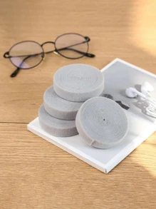 1卷5m灰色魔術魔術貼紮帶，帶理線器，非常適合整理電源線、充電線、USB線、鼠標線、手機和充電器