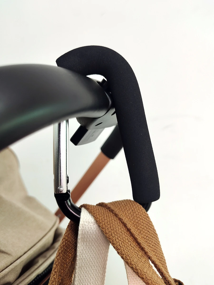 1 个婴儿车/婴儿车挂钩，适合日常使用 - 黑色 - 查看 1