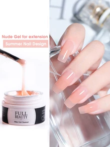 FULL BEAUTY 15ml 丙烯酸 UV 延长指甲凝胶白色粉色透明延长光亮油凝胶修复断裂指甲修甲修甲油凝胶 - 粉色 - 查看 3