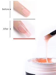 FULL BEAUTY 15ml 丙烯酸 UV 延长指甲凝胶白色粉色透明延长光亮油凝胶修复断裂指甲修甲修甲油凝胶 - 粉色 - 查看 6