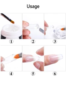 FULL BEAUTY 15ml 丙烯酸 UV 延长指甲凝胶白色粉色透明延长光亮油凝胶修复断裂指甲修甲修甲油凝胶 - 粉色 - 查看 8