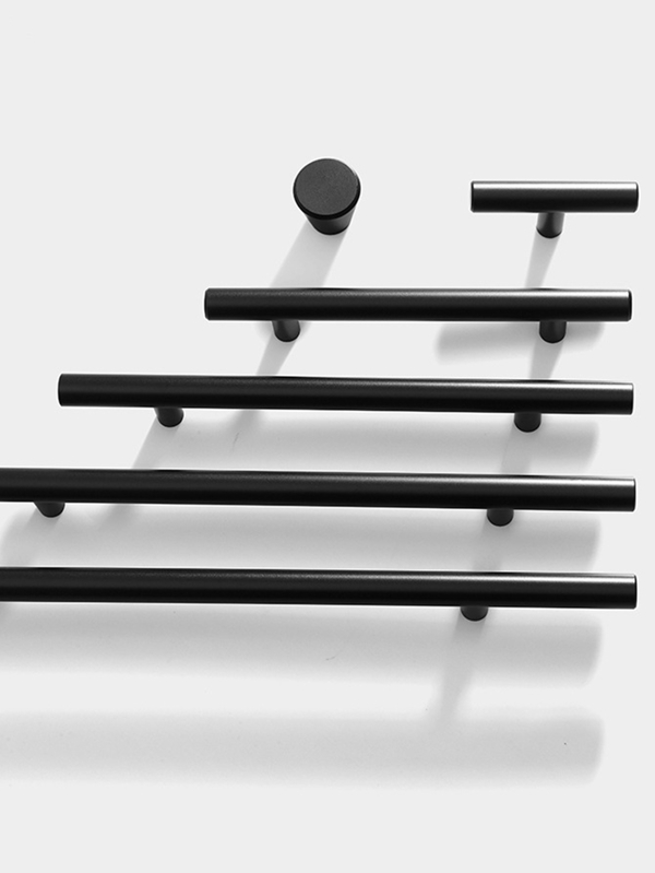 1pc Zinc Alloy Drawer Knob, Modern Black Drawer Pull For Home
